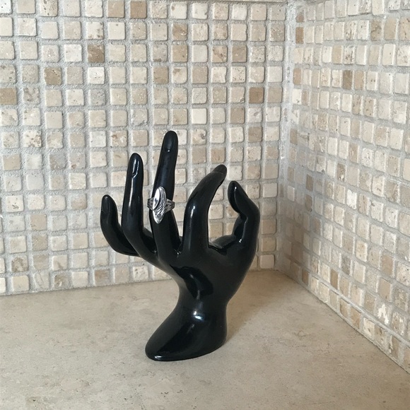 HARLEY DAVIDSON OFFICIAL STERLING SILVER WITH BLACK ONYX INLAY WOMENS RING Sz. 5 - Picture 2 of 12